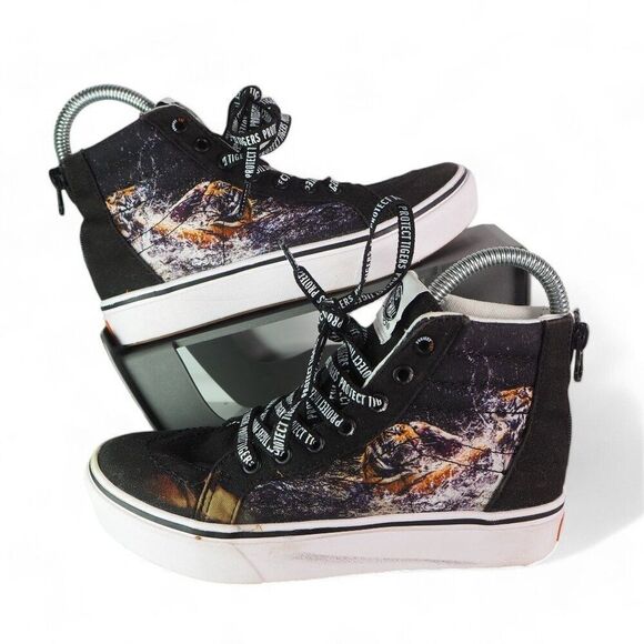 Vans x Discovery ComfyCush Sk8-Hi "Project Cat" Black / Multicolor Youth 3 - Picture 1 of 11
